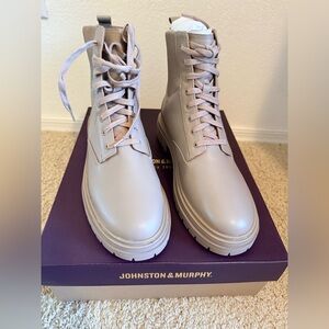 Johnston & Murphy Gore Lace-Up Boot, Sand Nappa, Size 11